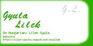 gyula lilek business card